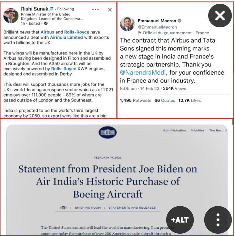 Air India to Purchase 220 Boeing aircraft, US President Joe Biden hails it