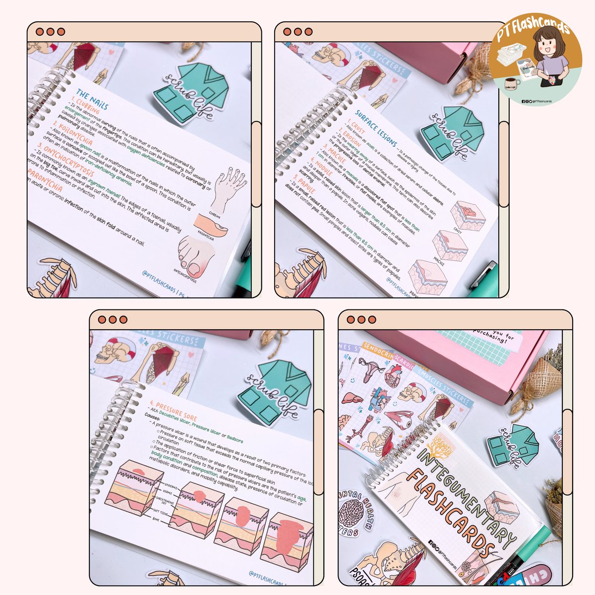 PTFlashcards's tweet photo. Integumentary Flashcards is now available! ✍🏻
Size 6x4 inches 📐
- 69 pages
Contents:
- Integumentary Anatomy & Physiology
- Integumentary Conditions
- Integumentary Assessment
- Integumentary Treatment
For only ₱330 pesos 🤩
#Integumentary #Skin https://t.co/ti0KXEdBMi