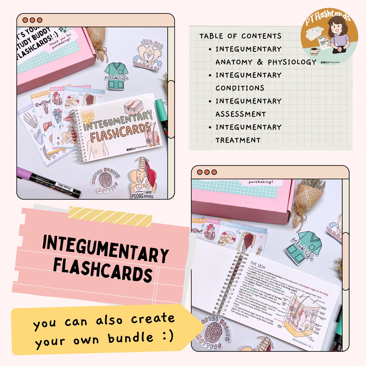 PTFlashcards's tweet photo. Integumentary Flashcards is now available! ✍🏻
Size 6x4 inches 📐
- 69 pages
Contents:
- Integumentary Anatomy & Physiology
- Integumentary Conditions
- Integumentary Assessment
- Integumentary Treatment
For only ₱330 pesos 🤩
#Integumentary #Skin https://t.co/ti0KXEdBMi