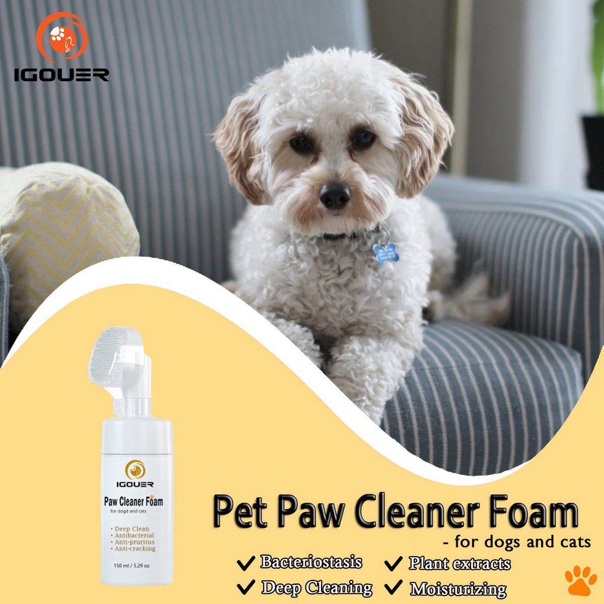 Pet Paw Cleaner Foam🐾 used for daily cleaning and care of pet feet, moisturizing pet feet, and inhibiting bacteria.

#dogpawcleaner 
#catpawcleaner 
#petpawprotection 
#petpawproduct 
#dogpawcare 
#catpawcare 
#petpawcare 
#pethealthcare 
#igouer
#igouerpetcare
#igouerpetproduct