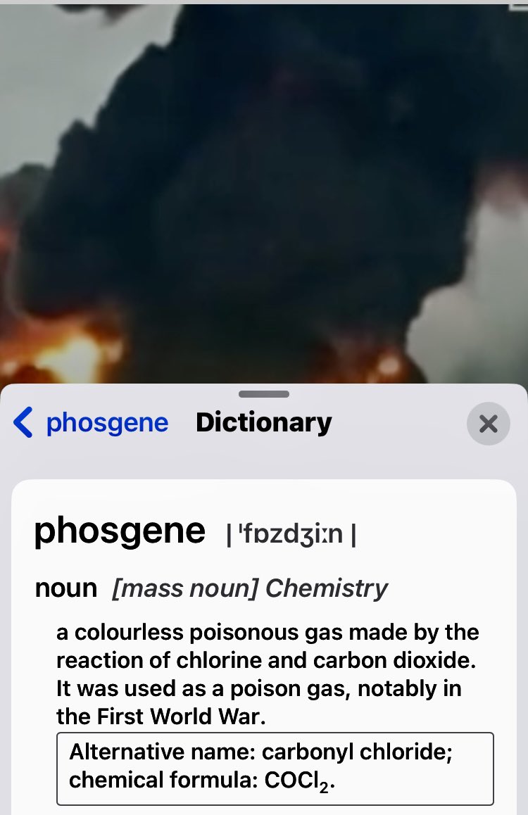 WENPECK on Twitter "Hydrogen chloride & Phosgene? Think about that one