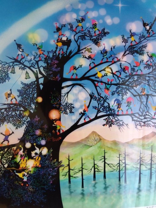 藤城清治 レフグラフ 代表作級「大きな約束」画寸 18cm×18cm 東京都