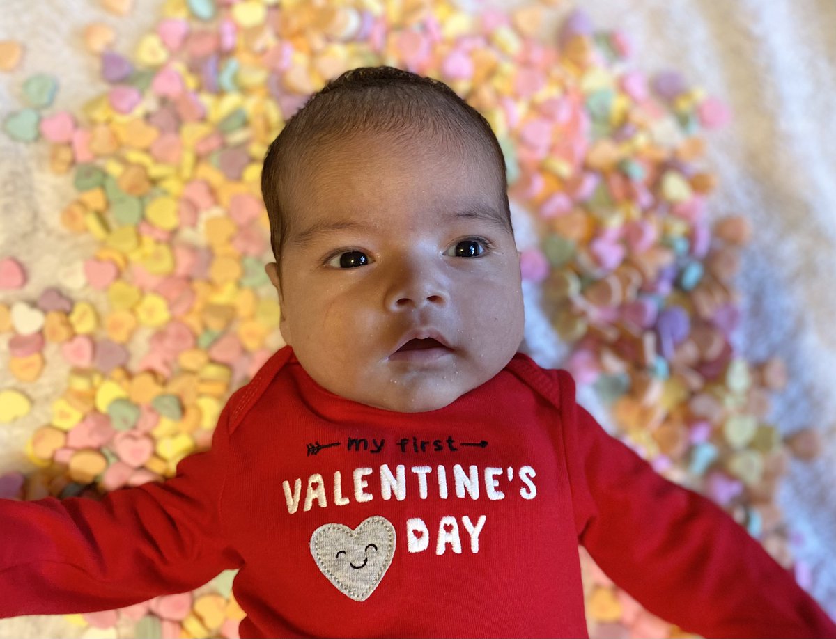 Vicky____13's tweet photo. Happy Valentine’s Day from Jorge Tyler.❤️

His 1st Valentine’s Day.🫶🏽

Mom &amp; Dad love you so much baby boy.❤️ https://t.co/kBQoSFOB0O