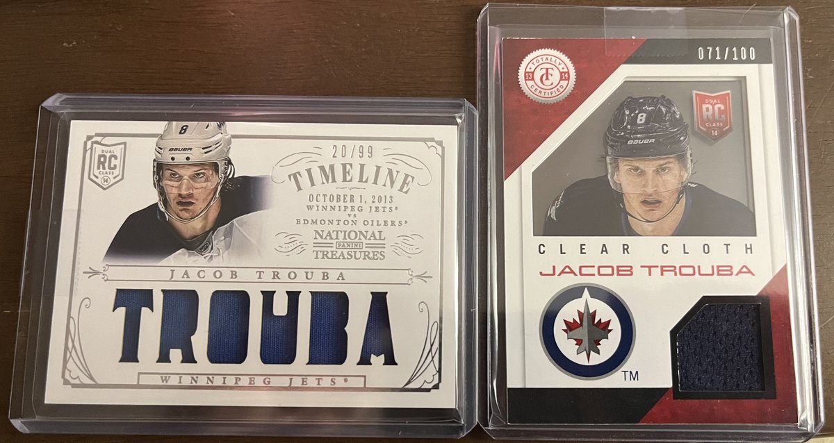 MadSetCollector's tweet image. I finally cashed in my @PaniniAmerica #RewardsPoints and got two amazing @JacobTrouba RC jersey cards. Gotta love the @NYRangers Captain even in his old uniform. #thehobby
