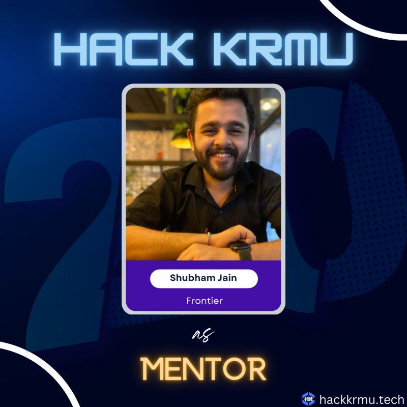 HackKrmu's tweet photo. Excited to announce tha Shubham Jain from Frontier will be joining us as a mentor for #Hackkrmu2! Their expertise and guidance will be invaluable as we work towards creating innovative solutions. Let's get hacking! π»
#Mentor #Innovation #hackkrmu2023 https://t.co/RMeWTuoqZD