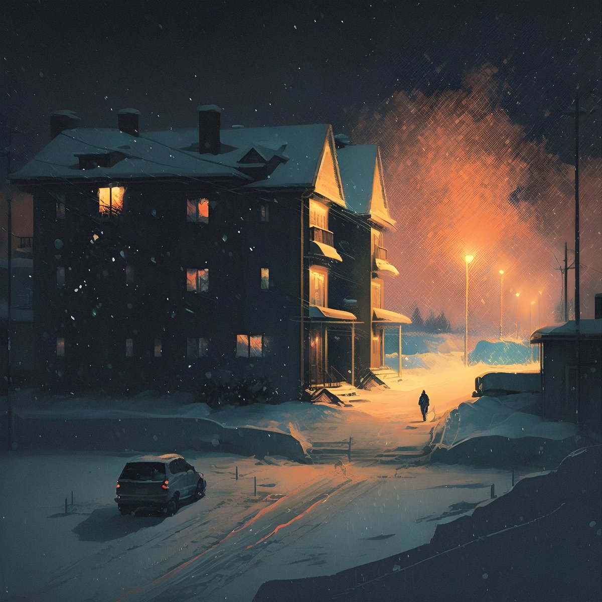 DVKtheartist's tweet image. Gn fam ✨❄️

Left or right?

#aiia #aiart #snow #cityscape