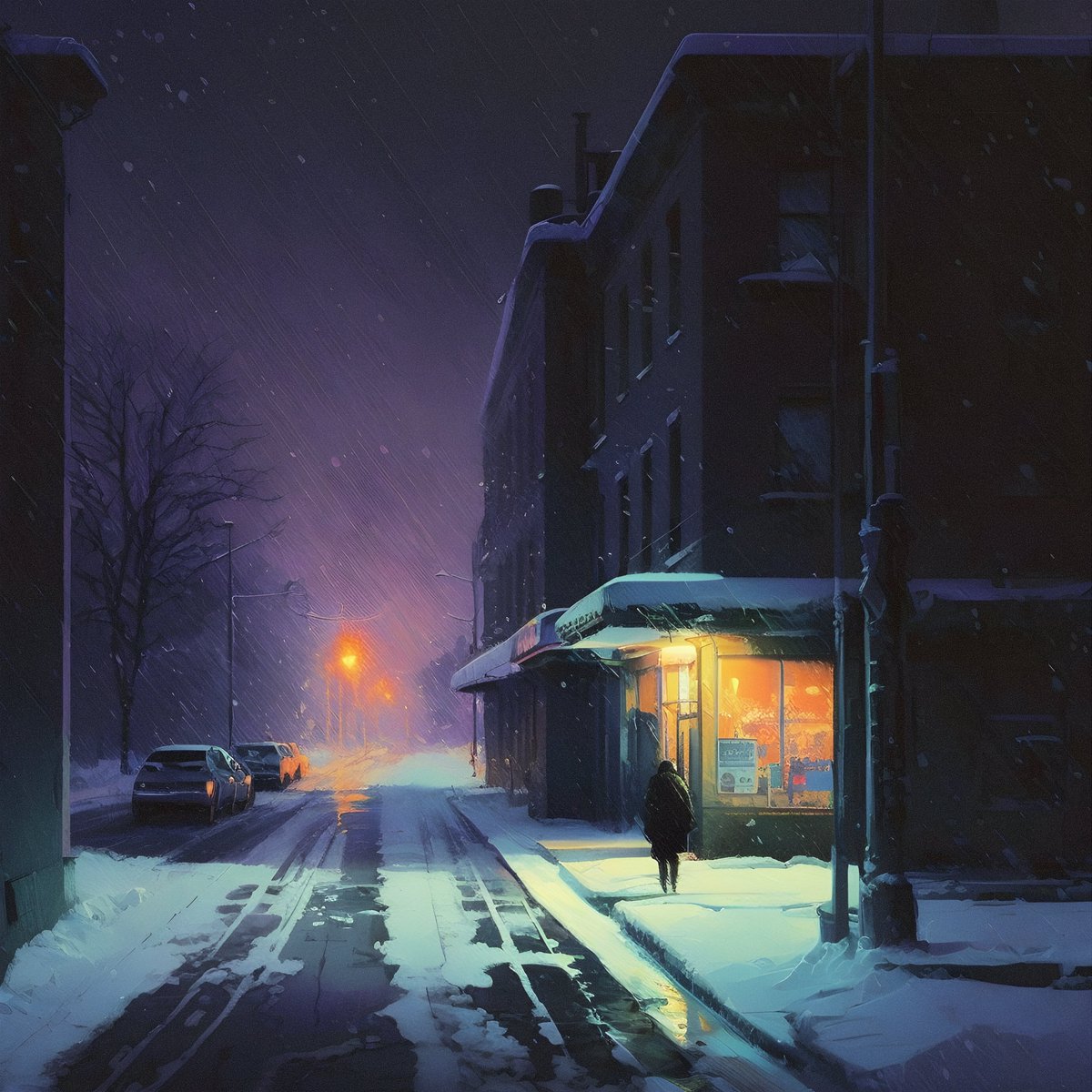 DVKtheartist's tweet image. Gn fam ✨❄️

Left or right?

#aiia #aiart #snow #cityscape