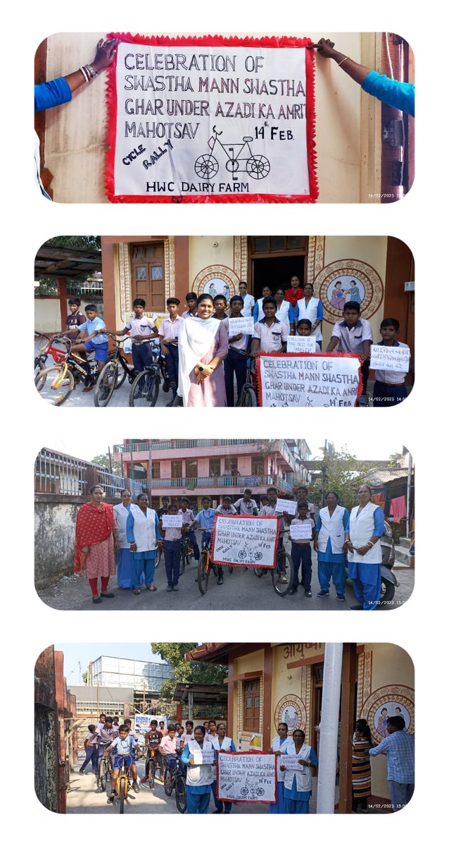 NHM_ANIslands's tweet photo. Celebration of Swastha Mann Sawastha Ghar under AZADI KA AMRIT MAHOTSAV. On 14th Feb a health mela is being organized in each Health &amp; Wellness Centre. In Continuation of above mentioned activities a Cycle Event is to be organized   Cycle Rally to promote the physical and mental. https://t.co/MNb7NfjWTR
