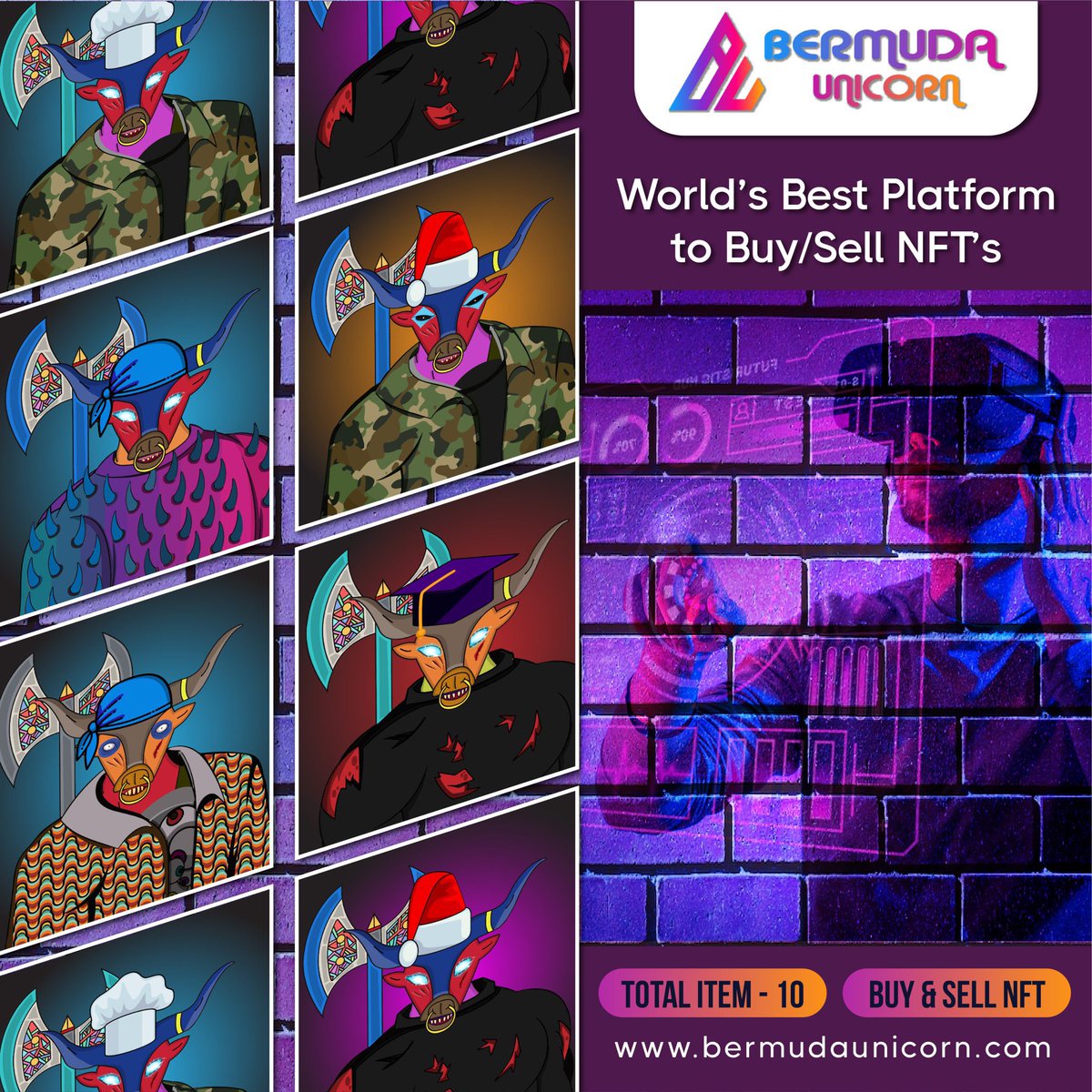 📢 I’m excited to introduce @BermudaUnicorn 🦄 the best multichain NFT marketplace responsible for harnessing the power of NFTs.

Bermuda Unicorn is a user friendly  secured platform that allows you buy, sell and create your digital collections 🧐🚀

For more info
@BermudaUnicorn