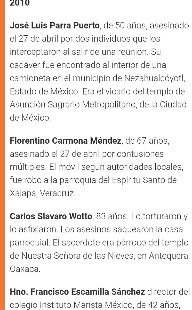 patinegrete's tweet image. Pues lleva décadas. Los asesinatos de sacerdotes se multiplicaron en tu sexenio, con tu dizque guerra que en realidad era limpia de plazas para tu cártel.

Hubo más, pero aquí algunos, hipócrita.