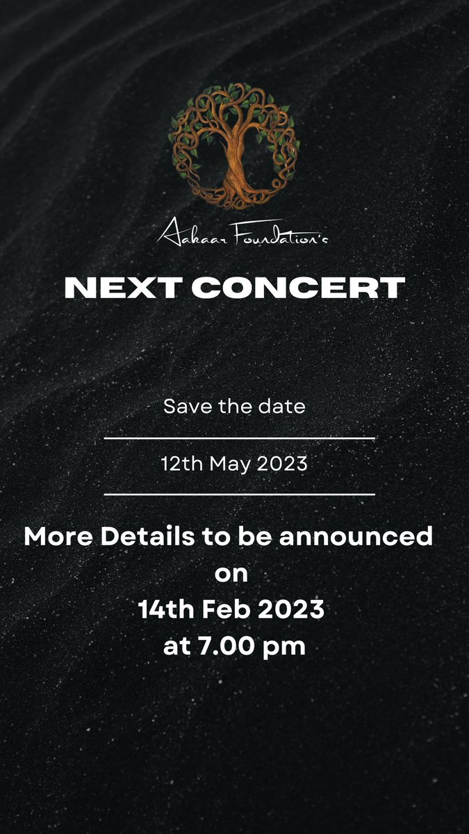 @aakaar1903 next project!

Save the date! More updates coming soon...

#AakaarFoundation #Concert #Malaysia
