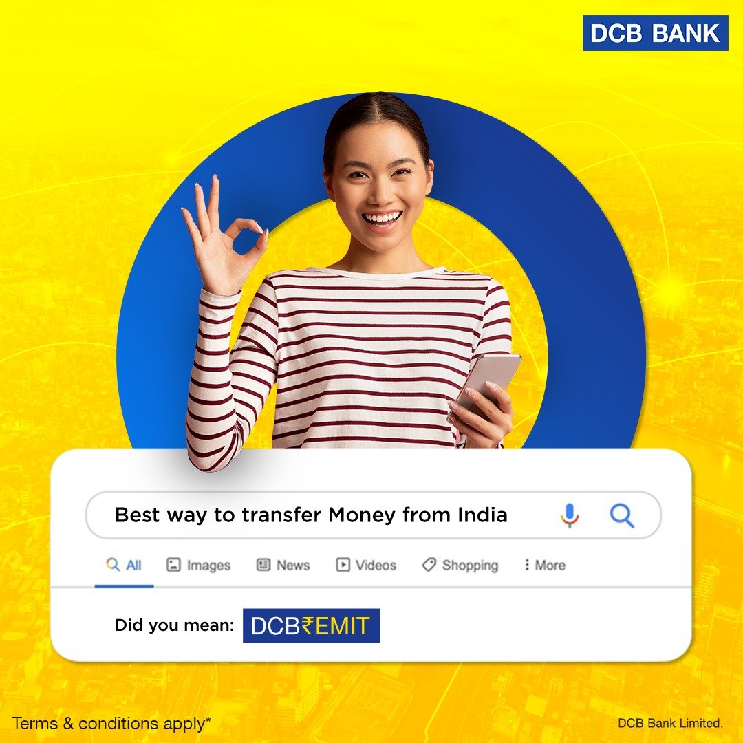 DCBBank's tweet photo. Over 6 Lakhs users trust DCB Remit to transfer money from India to overseas.

Transfer today: https://t.co/OddtQ3k8c2

#DCBBank #Banking #DCBAccount #Savingsaccount #interestrates #greatreturns #HighReturns  #DCB #dcbremit  #DCBFDAccount #Remit https://t.co/3rx7BOkDVv