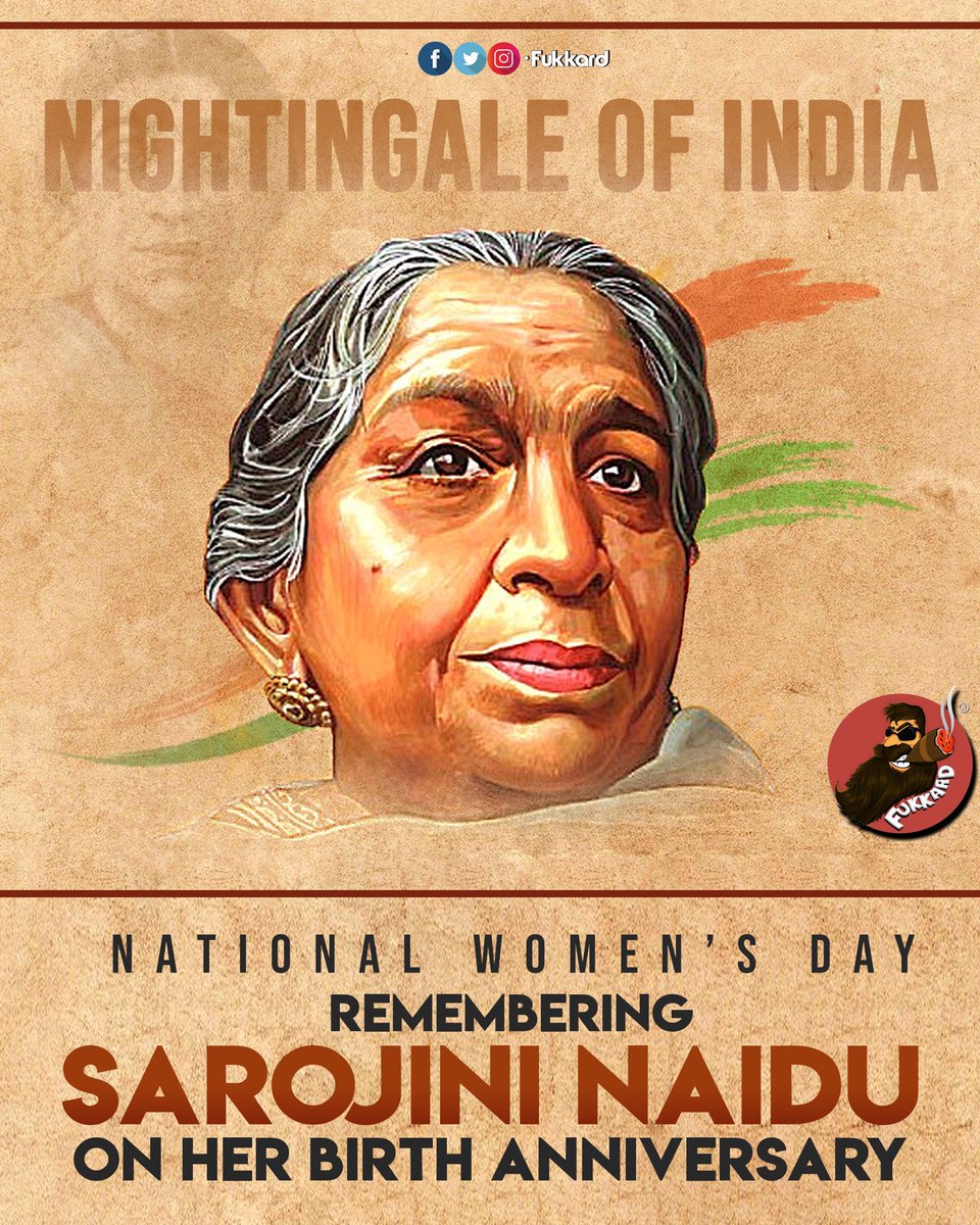 #NationalWomensDay

Remembering #NightingaleOfIndia #SarojiniNaidu.