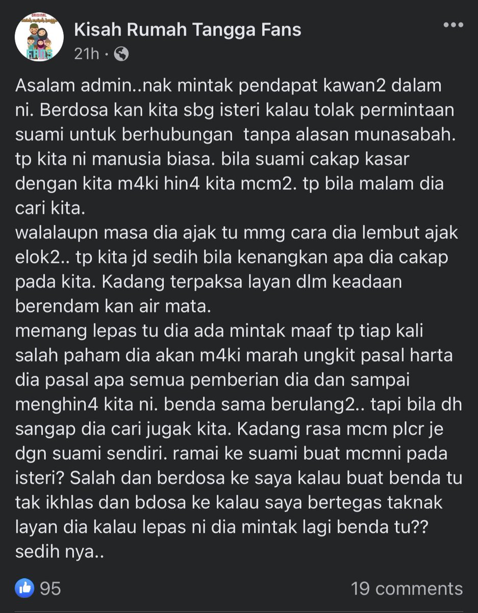 AbudiAlsagoff's tweet photo. Yihhhhh aku tak faham betul lelaki yang bodoh dan babi pergi maki hina ISTERI SENDIRI. Lepas tu malam kau cari juga isteri kau tu? Pastu orang kalau tak sudi kau ugut itu ini? Tak kenang perasaan isteri, memang betul la perasaan anon rasa macam dijadikan macam pelacur pulak. LELAKI BODOH DAN TOLOL!