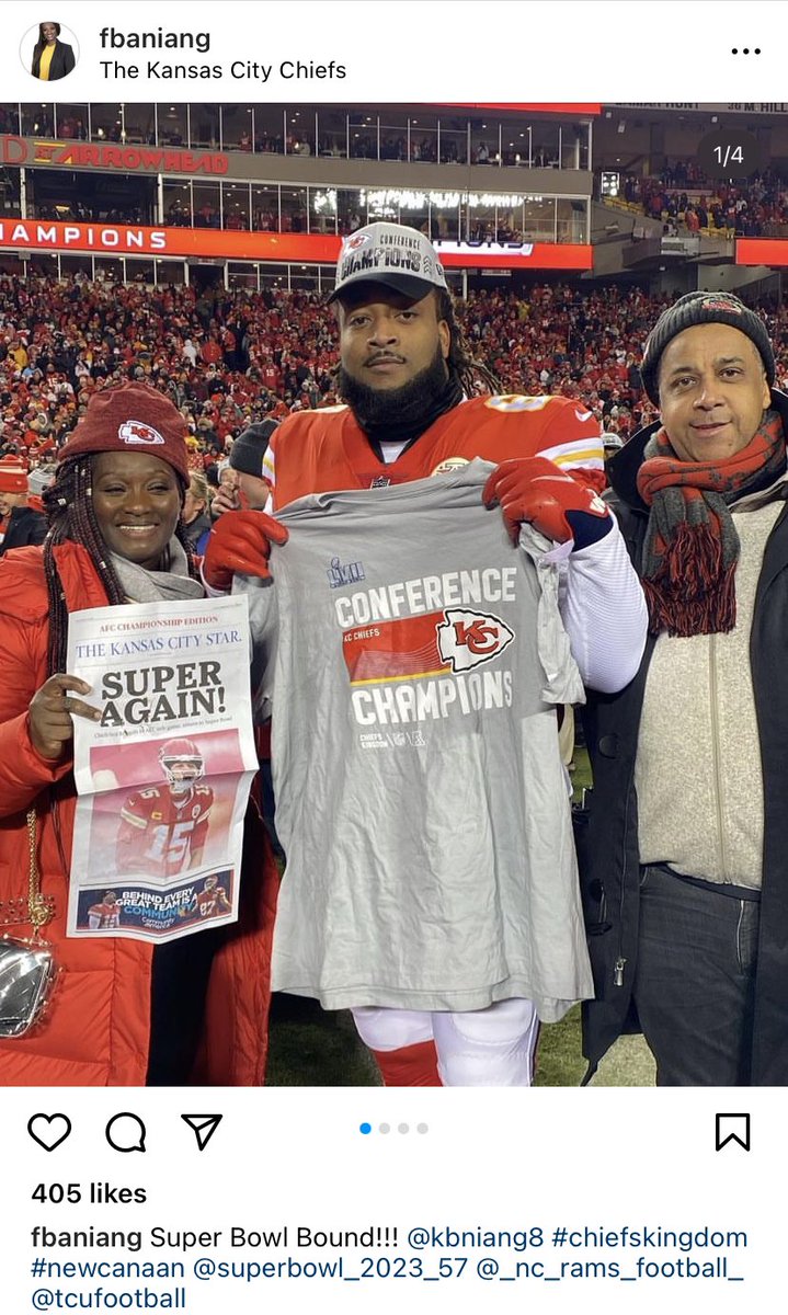 Congratulations to our hometown hero, Lucas Niang and the Kansas City Chiefs! From New Canaan Youth Football, all the way to Super Bowl champion!  #newcanaan #youthfootball #ctyouthfootball #lucasniang #kansascitychiefs #superbowl2023
