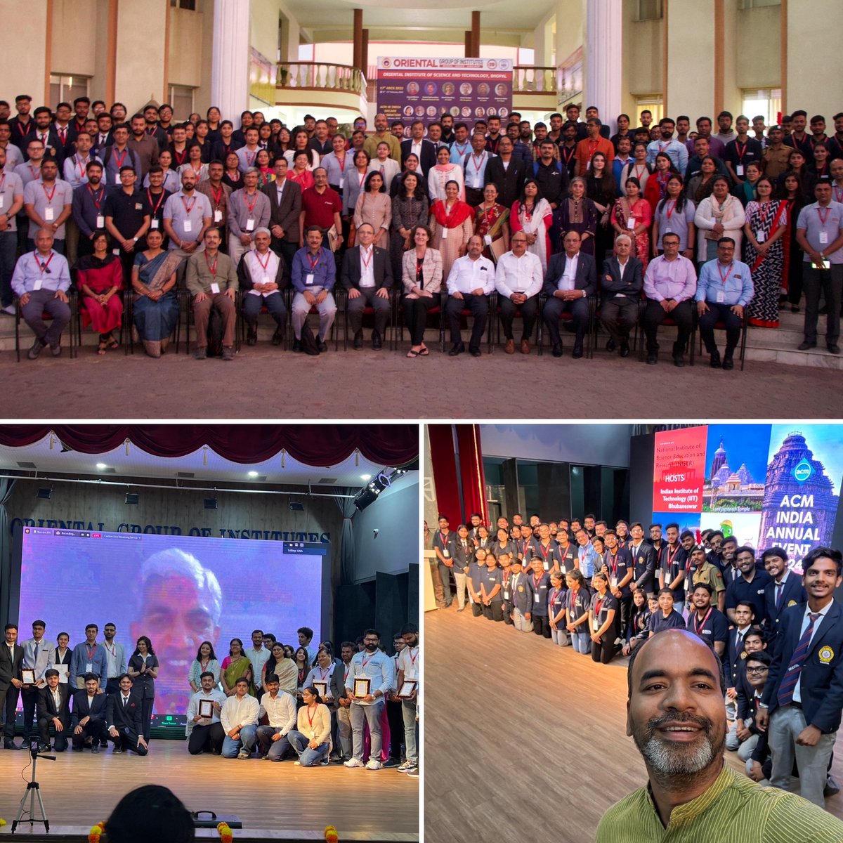 ponguru's tweet photo. #Day2 #ACMIndiaAnnualEvent ACM report, ACM India report, Fireside chat, Talks and Awards ceremony.
See you all in #Bhubaneswar #Orissa for 2024 ACM India annual events.
Thanks to the @oistbpl for 👌🏾 support.
#Back2HYD #ACMCouncilGiri #ProfGiri #MorePowertoStudents https://t.co/6BAycqMmJ7