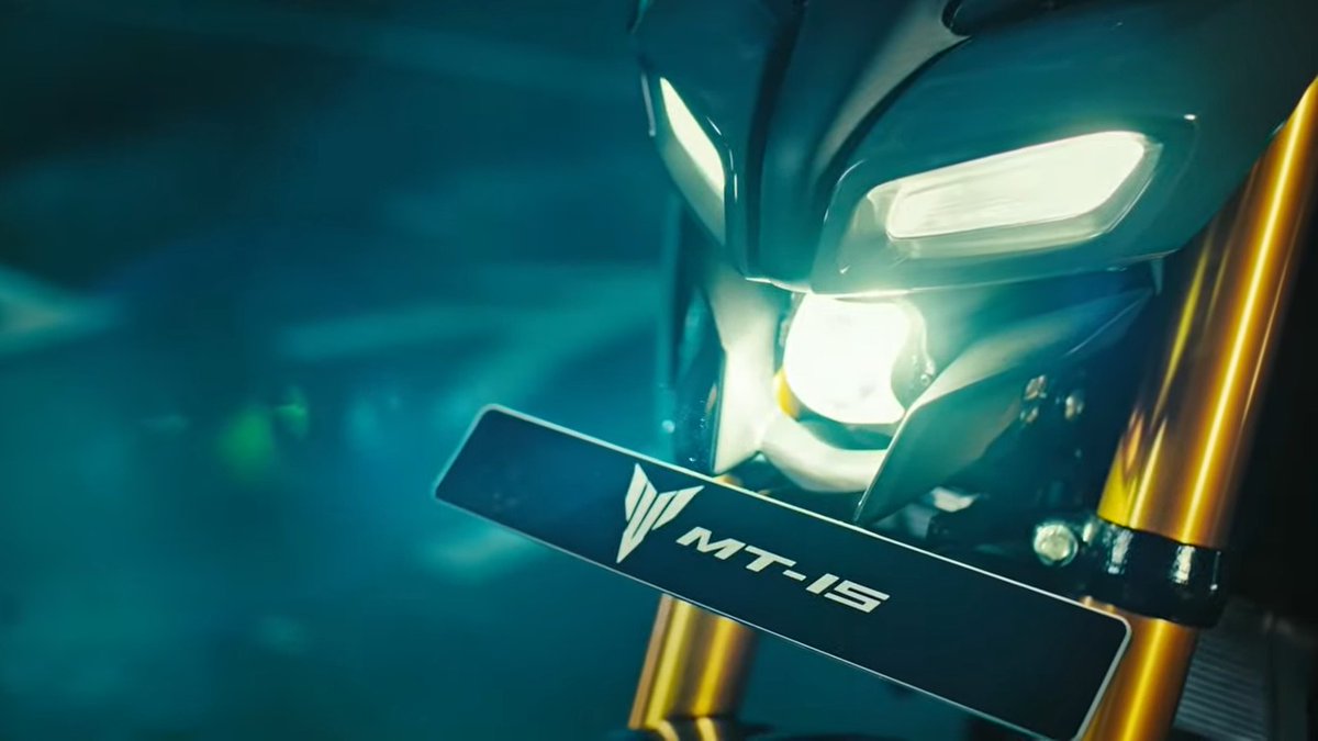 carandbike's tweet image. The third launch of the day from @India_Yamaha is the 2023 Yamaha MT-15. 

#CallOfTheBlue #YamahaIndia