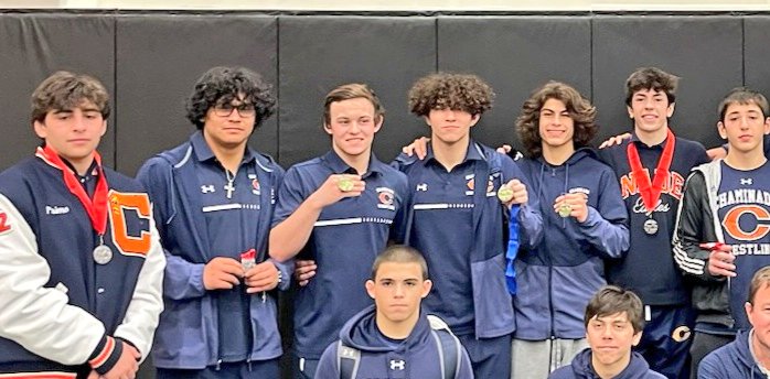 NADEWRESTLING's tweet photo. Eagles w/ 9 CIF Placers &amp; 7 Masters qualifiers:
-Yousef Jubrail 1st (106)
- Michael Kase 2nd (120)
- Slava Shahbazyan 2nd (132) 
- Spencer von Savoye 1st (145) 
- Kris Castro 1st (160)
- Primo Catalano 2nd (182)
- Kevin Rodriguez 2nd (195)  

Nolan Himelfarb &amp; Drew Perlmutter 7th https://t.co/Hy5bDmvVCP