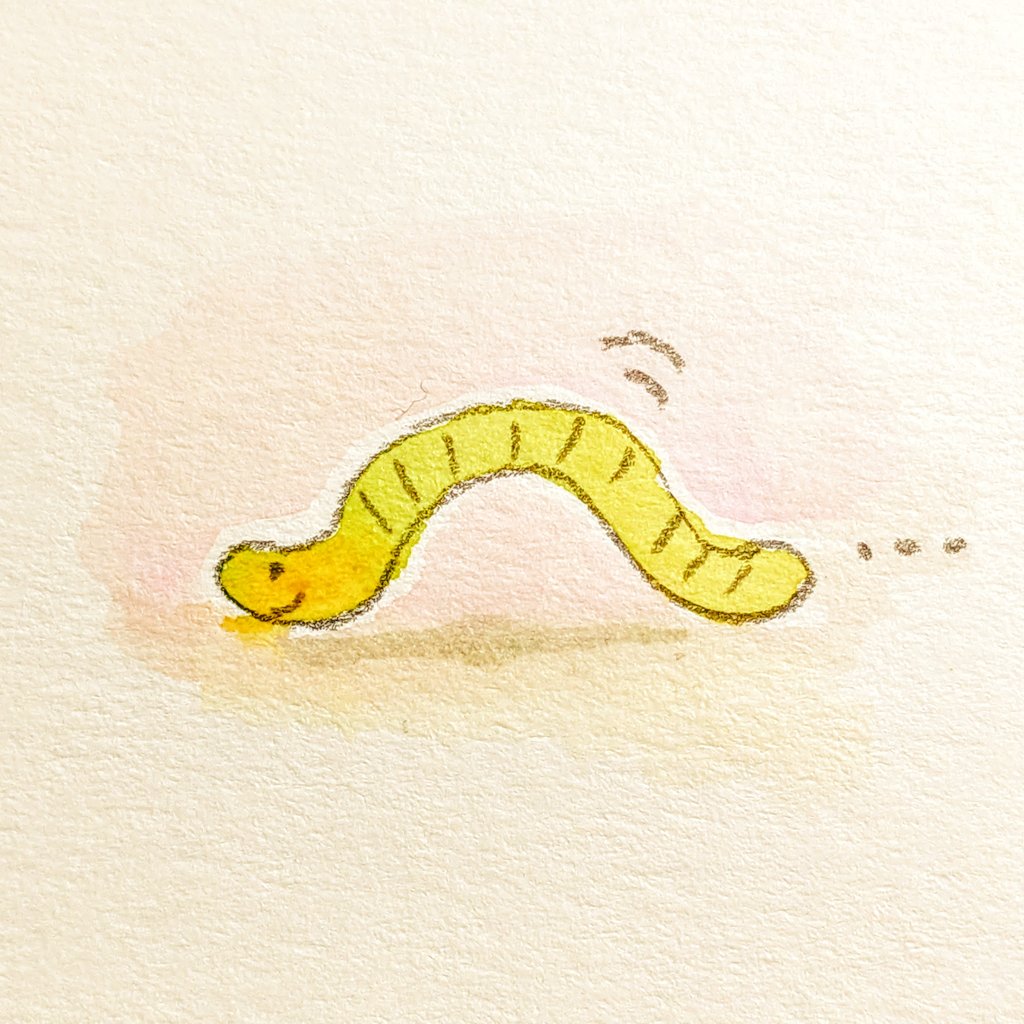 stakeyo1202's tweet photo. 悩んでるときは、
ゆっくりゆっくり進めばいいね
今はイモムシさんなのです🐛
うにうに https://t.co/VSXyT1AV7F