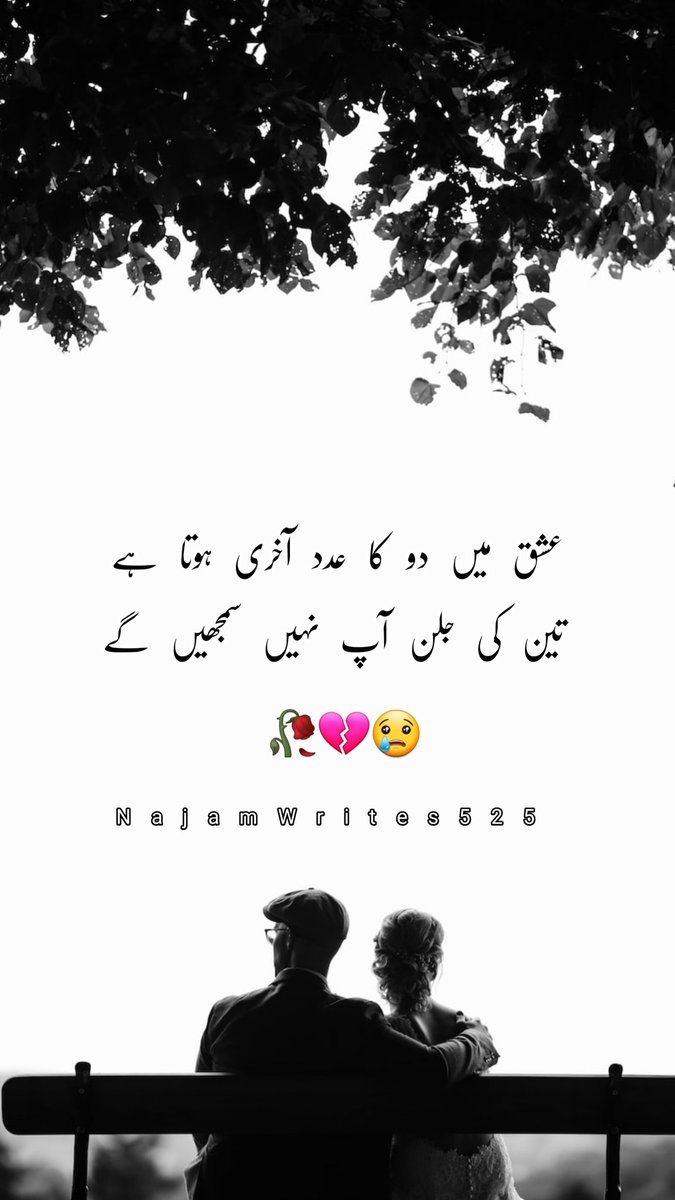 -
عشق میں دو کا عدد آخری ہوتا ہے
تین کی جلن آپ نہیں سمجھیں گے
-
#UrduPoetry #Ukraine️ #FlyEaglesFly