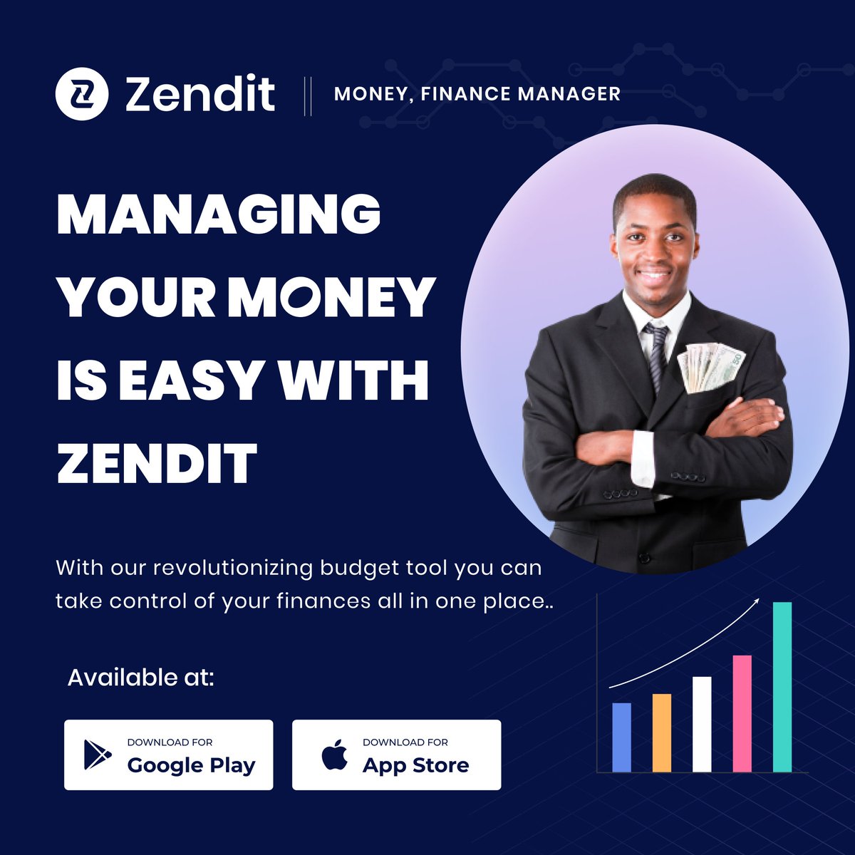 Say goodbye to financial stress! #Zendit simplifies the way you manage your money with its all-in-one platform. Pay, send, save, and invest effortlessly. #ManageYourMoney #FinanceMadeEasy