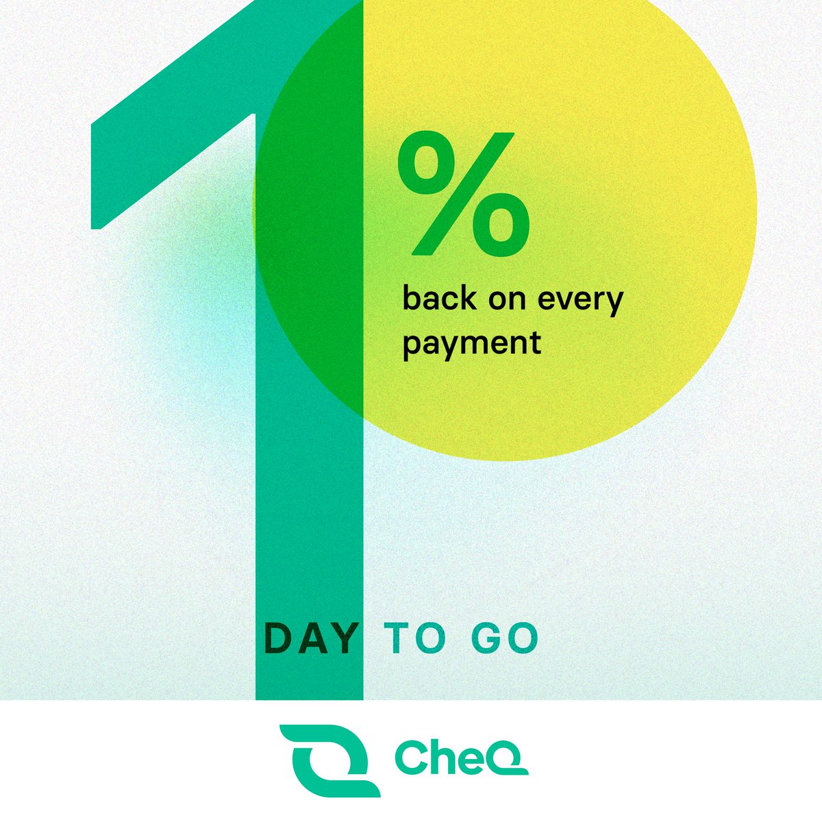 CheQ_One's tweet photo. 1% back on every payment, every time!
Mark your calendars - CheQ arrives tomorrow, Feb 14, on Android & iOS. ๐
#1DayToGo #AsliRewards https://t.co/B23nFTJTii