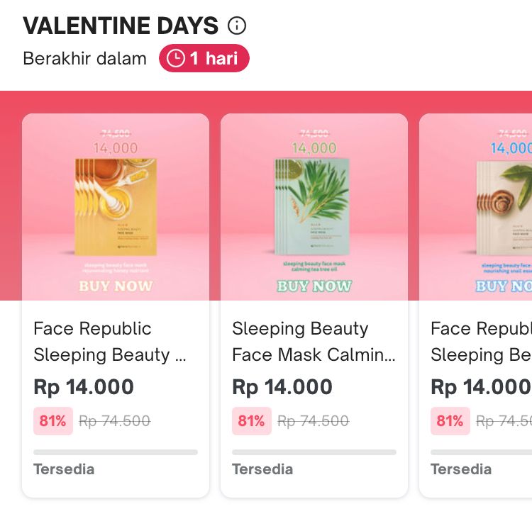 buat maskeran sama ayang :3
tokopedia.com/facerepublic