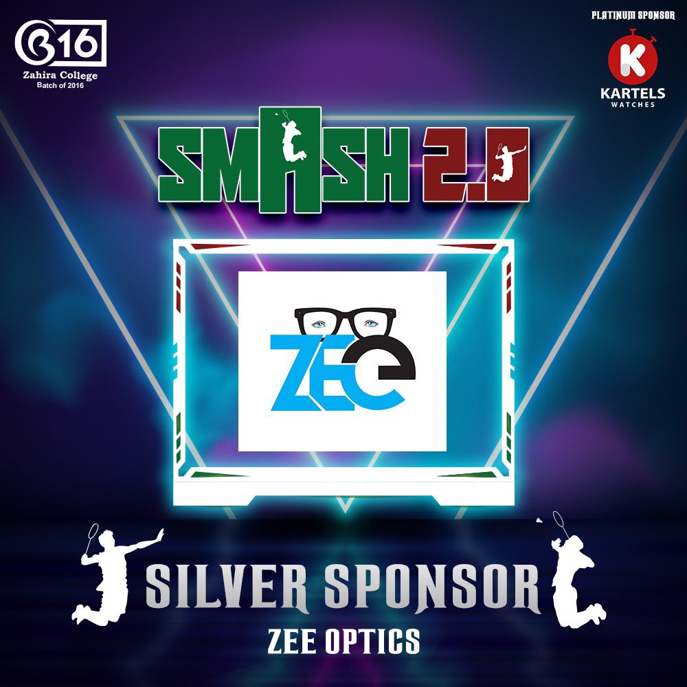 zccb16official's tweet photo. Exalting the augmented efforts that has aided.
Appreciating the hands that shore up the ๐ ๐ ๐ ๐ ๐ ~ ๐ฎ.๐ฌ ๐ธ to the preeminent fortune of Silver Sponsor : Zee Optics
Silver Sponsor - @zee.optics
#B16 #BatchOf2016 #ZealToConquer #Zealous #Smash #Badminton #SilverSponsor https://t.co/JCtGUM7xEU