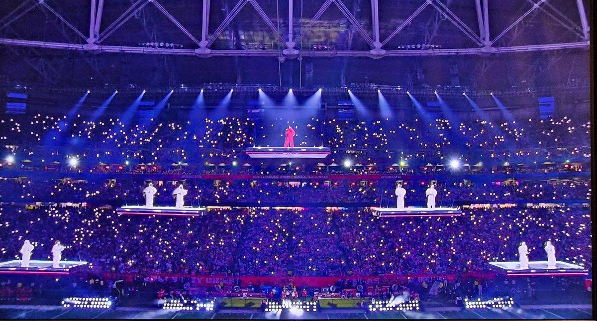 specterfive's tweet photo. The halftime show looks like a Super Smash Bros level. https://t.co/Hne7KDLSSX