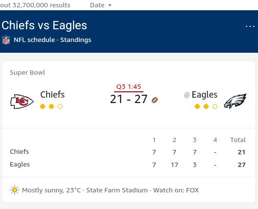 tablet_slave's tweet photo. Lets go last play 💱🏁🏈🎉 #SuperBowl2023 #BiggBoss16 https://t.co/A8CDgMKO1u