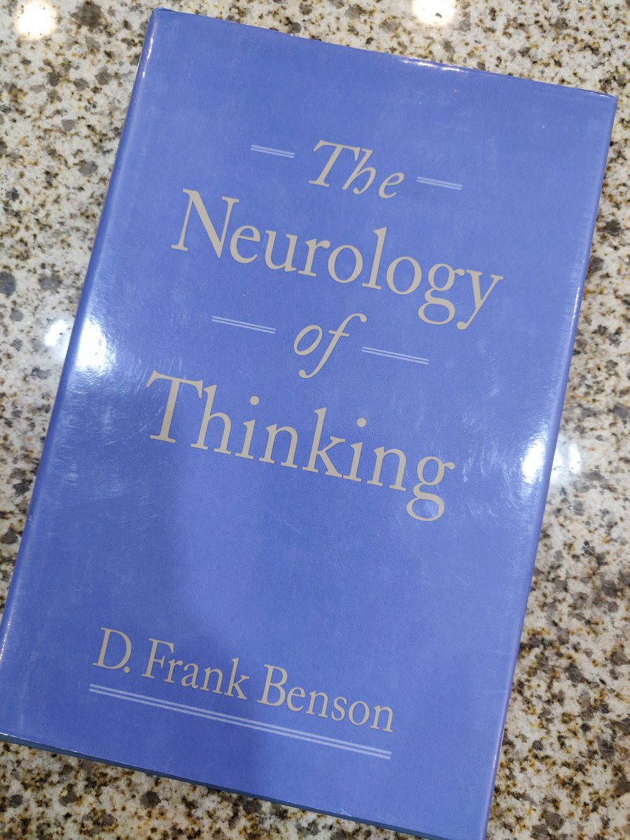 Such an interesting read for anyone interested in #behavioralneurology. This is a classic recommended by my mentor Dr. Patricia Evans. 

Frank Benson does justice to localization of 'thinking'.