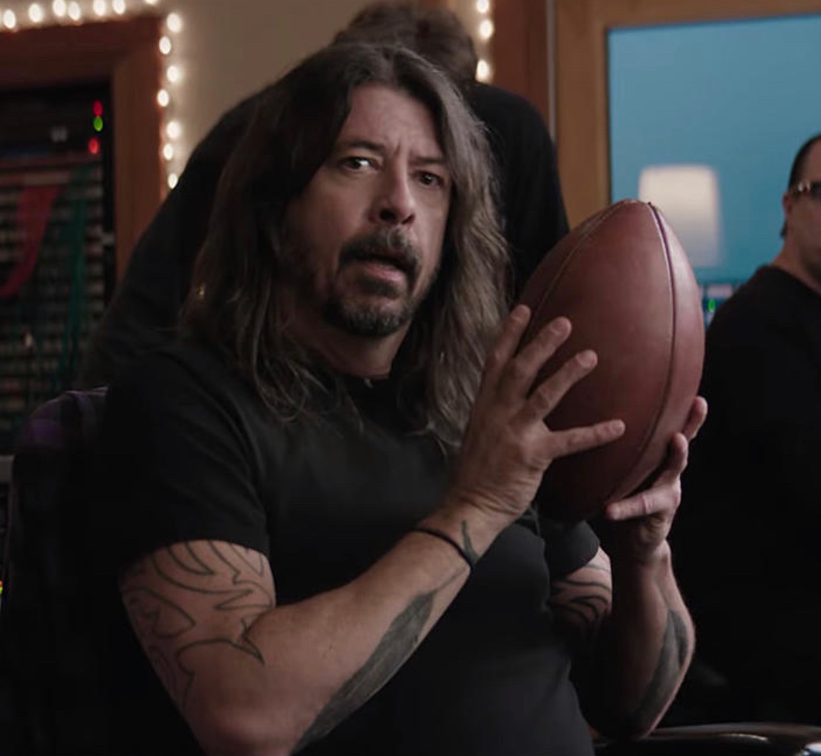 namdlab's tweet photo. Our kids asked who Dave Grohl was in the Super Bowl ad. “Oh! He was in Nirvana and Foo Fighters and…” “yeah, he looks like the guy from the mailroom” 😂😂 https://t.co/F3ynsc9ZJO