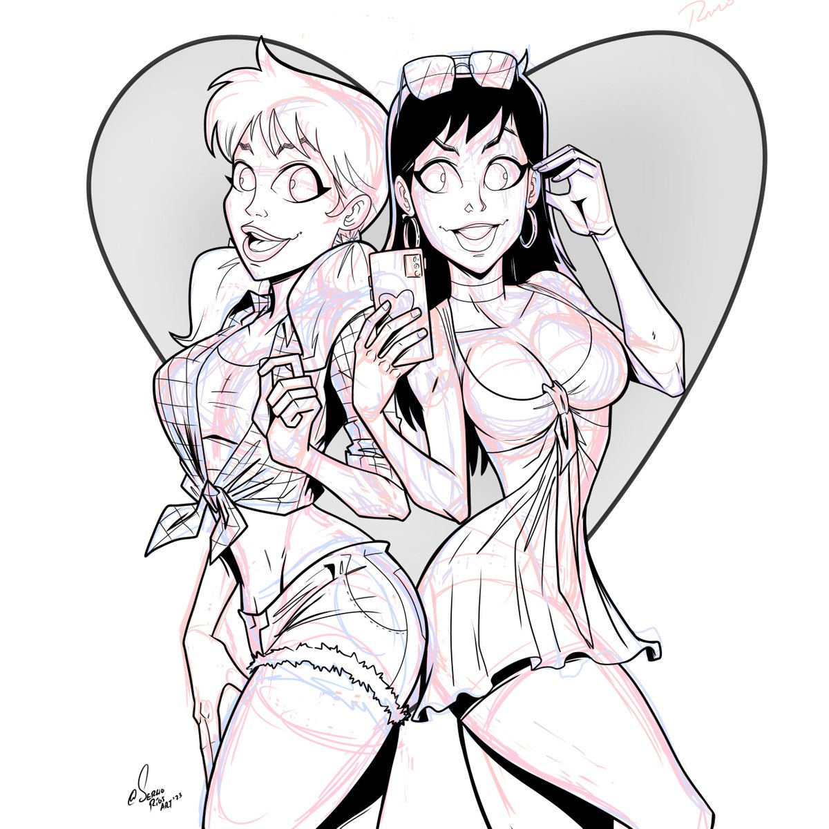 Betty and Veronica.
#Archie #archiecomics #bettyandveronica #riverdale #comics #ComicArt #comicartist #comicbooks