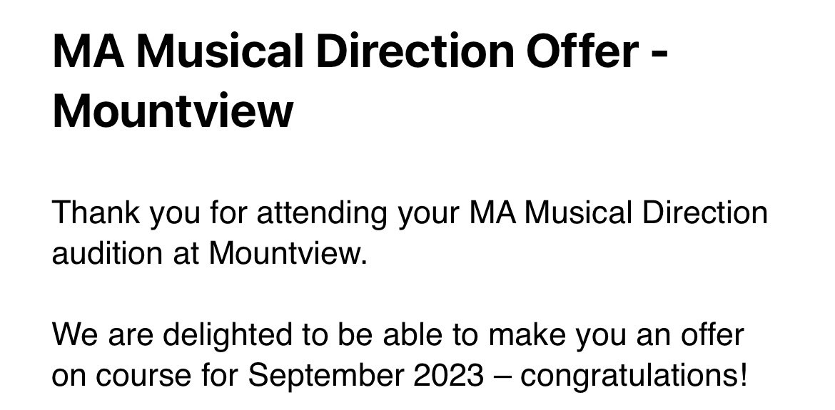 That’s just a little bit exciting……<a href="/MountviewLDN/">Mountview</a> for 2023