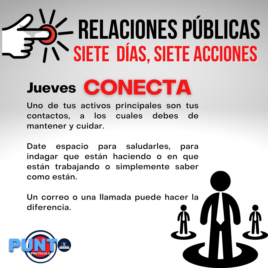 FelipeReyes_B's tweet photo. Siete días, siete acciones de "Relaciones Públicas".
#RRPP #PR #Relacionespúblicas https://t.co/eR4Tr7pZln