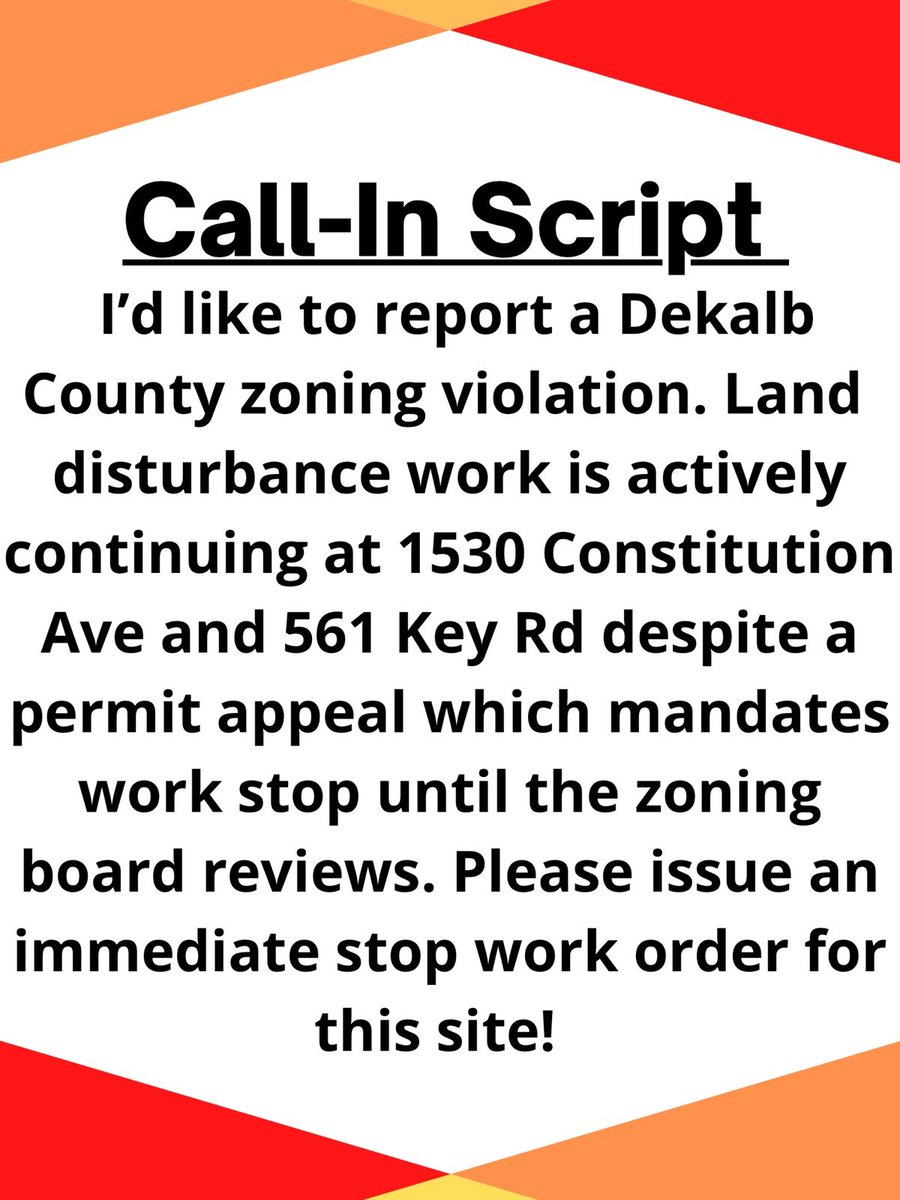 defendATLforest's tweet photo. #STOPCOPCITY CALL IN CAMPAIGN!
Demand Dekalb Co. issue a stop work order following legal appeal to permitting. 
Call 404-687-3700 https://t.co/zEPdvpbOUE