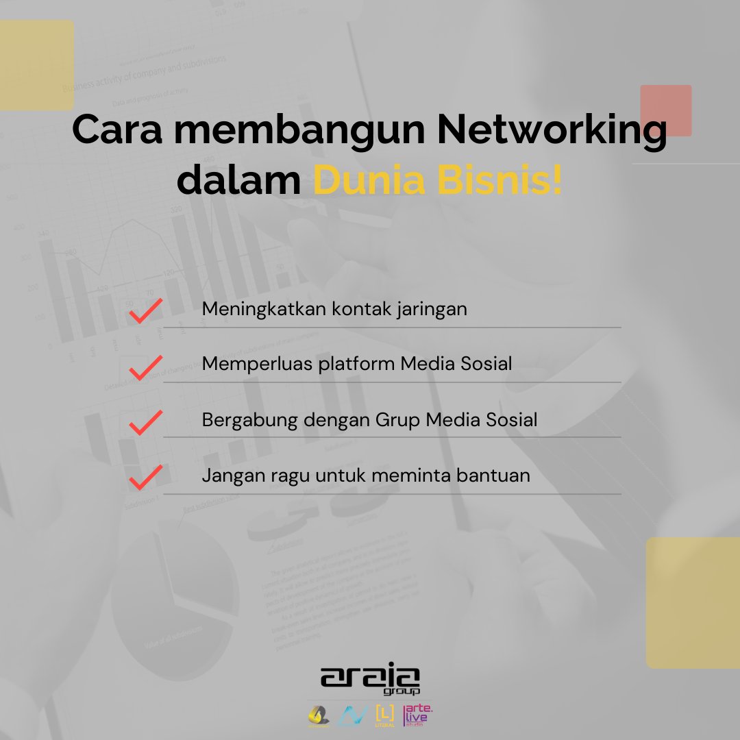 araia_group's tweet image. Pasti kamu pernah dengar kalimat “Cari relasi (networking) sebanyak mungkin, biar nanti gampang dapat kerja”
True! Networking dapat memberikan dampak yang sangat besar loh buat kamu! #networking #relasi #araiagroup
