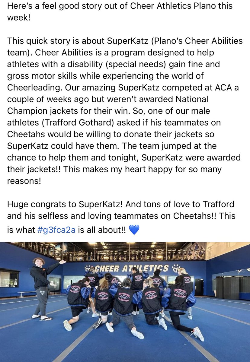 Shout out to @CACheetah_ceocp for honoring <a href="/CA_SuperKatz/">CA SuperKatz</a> with the jackets from the #ACA event. 👏

Congrats SuperKatz— excited to see you all in 2 weeks!