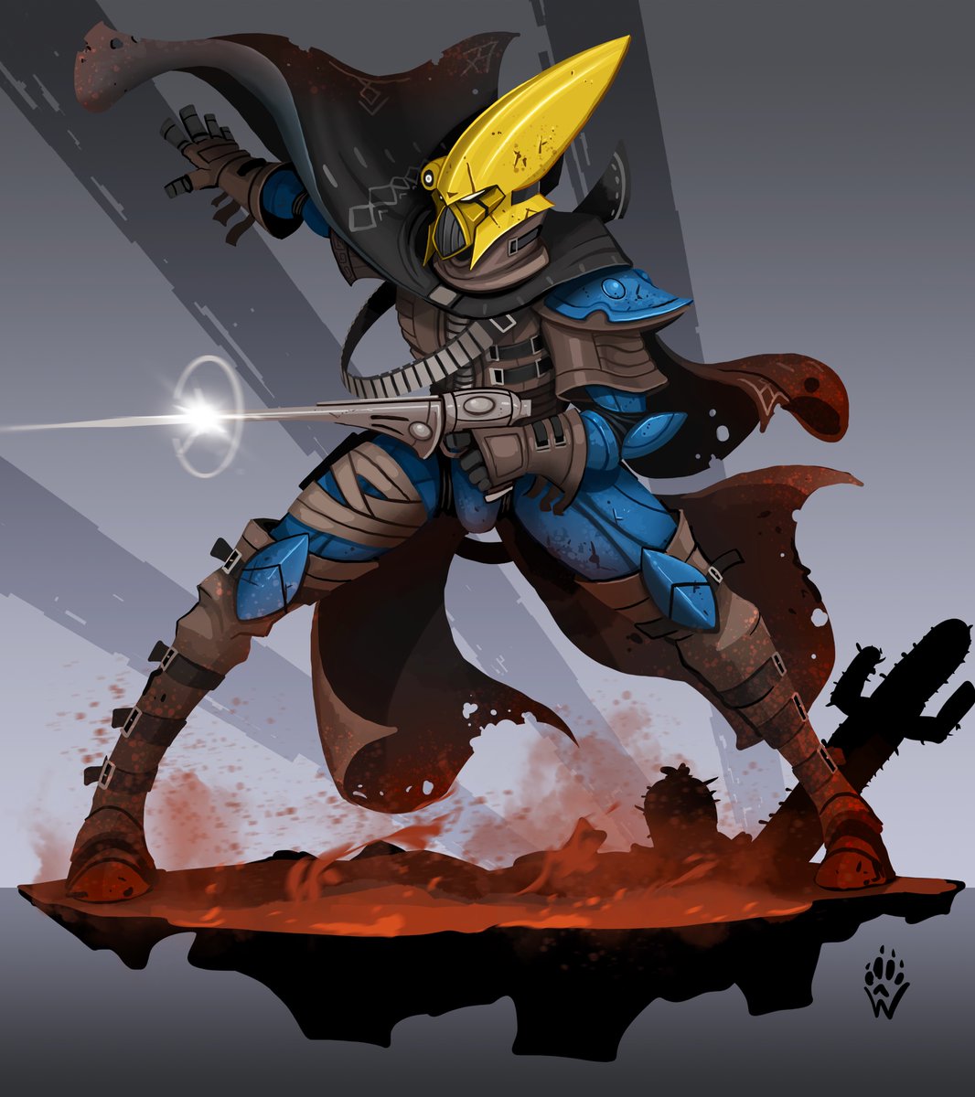 WolfdawgArt's tweet photo. "Well he might've went on livin but he made one fatal slip, when he tried to match the ranger with the big iron on his hip"

#warhammercommunity #conceptart https://t.co/puYB5JJVHN