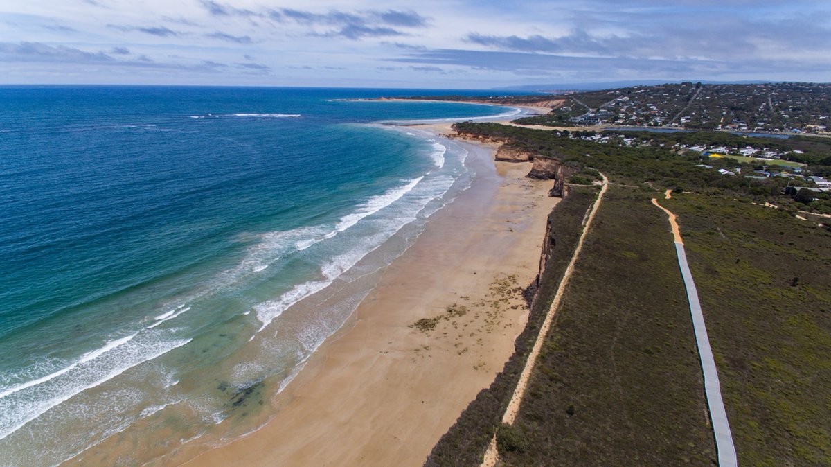 PermaStruct's tweet image. What a stunning view! PermaStruct® were proud to be a part of this project completed at Demons Bluff, VIC. Using our FRP Mini Mesh in Grey and our RapidDeck system, this boardwalk  alongside the beach was made, with stunning 360 degree views!

#perma #lookinggood #stunningviews