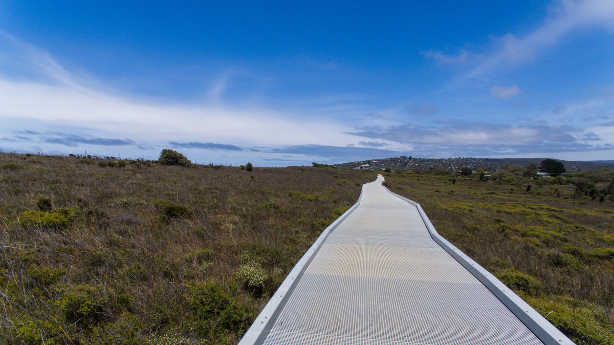 PermaStruct's tweet image. What a stunning view! PermaStruct® were proud to be a part of this project completed at Demons Bluff, VIC. Using our FRP Mini Mesh in Grey and our RapidDeck system, this boardwalk  alongside the beach was made, with stunning 360 degree views!

#perma #lookinggood #stunningviews