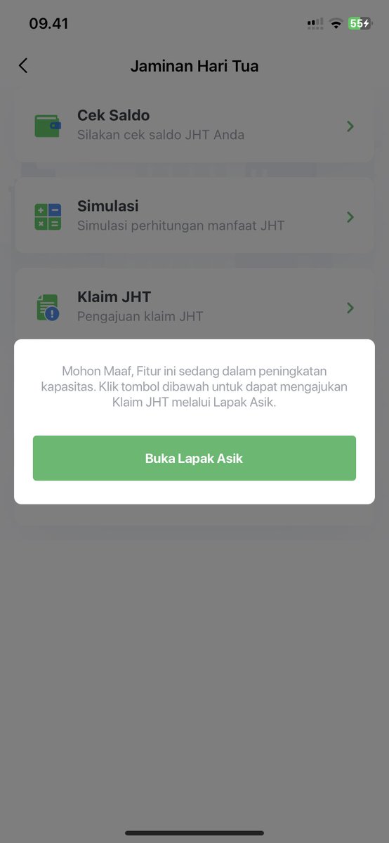 gha_ok's tweet photo. @BPJSTKinfo Selamat Siang, apakah app JMO di Appstore sedang ada kendala? Saya tidak bisa klaim JHT. https://t.co/ySs5Ud8k00