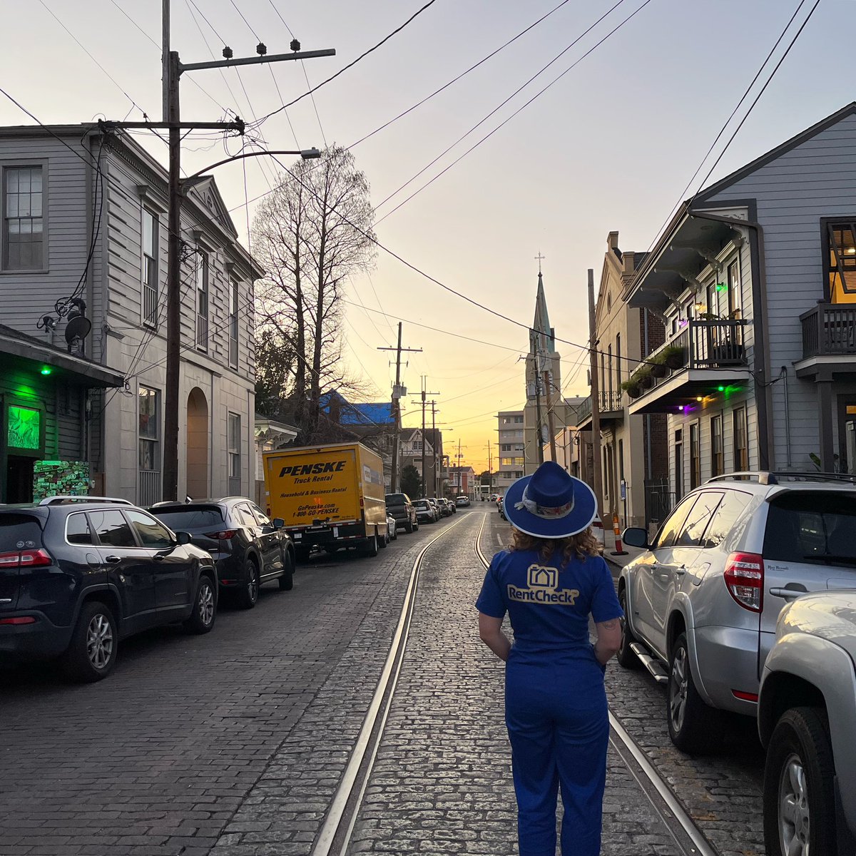 rentcheckapp's tweet photo. Headed into the week before #MardiGras in #NewOrleans like…🧢👀👟👟
Should Lydia get a purple, green and gold RentCheck #jumpsuit next for the #paraderoute? 🧐 #rentcheck https://t.co/56rPHiaMdw