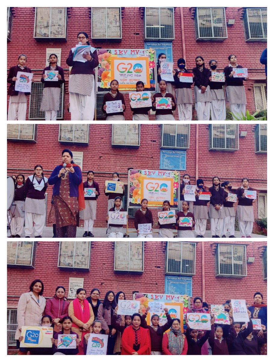 skv_ph's tweet photo. Celebration of G-20 events during morning assembly ..Indian presidency,a proud moment for every Indian
@Dir_Education 
@PbpandeyB 
@amitasharma9brp https://t.co/Dwk2LSfDLE