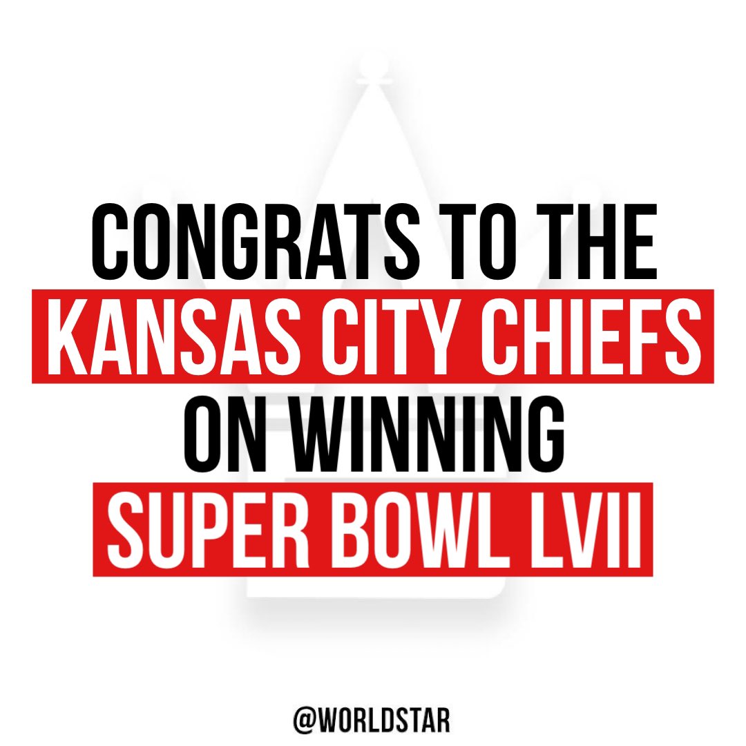 Congratulations goes out to the #KansasCityChiefs on winning #SuperBowLVII! They beat the #PhiladelphiaEagles 38-35! 🏈🏆 #SuperBowl