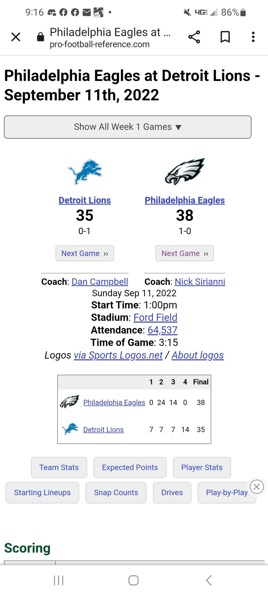 Sbayer on Twitter "NFL_Scorigami LastTimeigami https//t.co