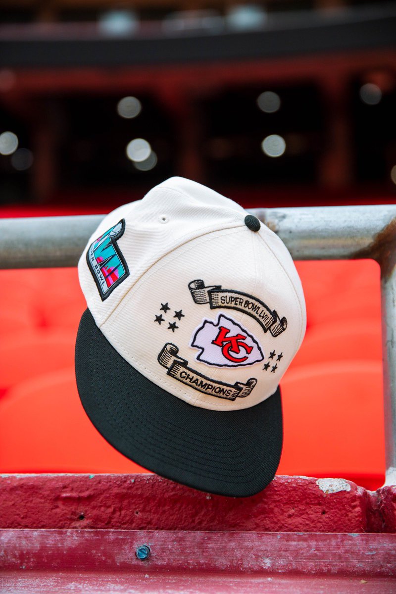kcchiefsproshop's tweet photo. 🏆 WE ARE THE CHAMPIONS 🏆 Get all your @chiefs Super Bowl LVII champs gear here first! We’re open 8am-7pm tomorrow! #SuperBowl https://t.co/mPS9N4zfa0