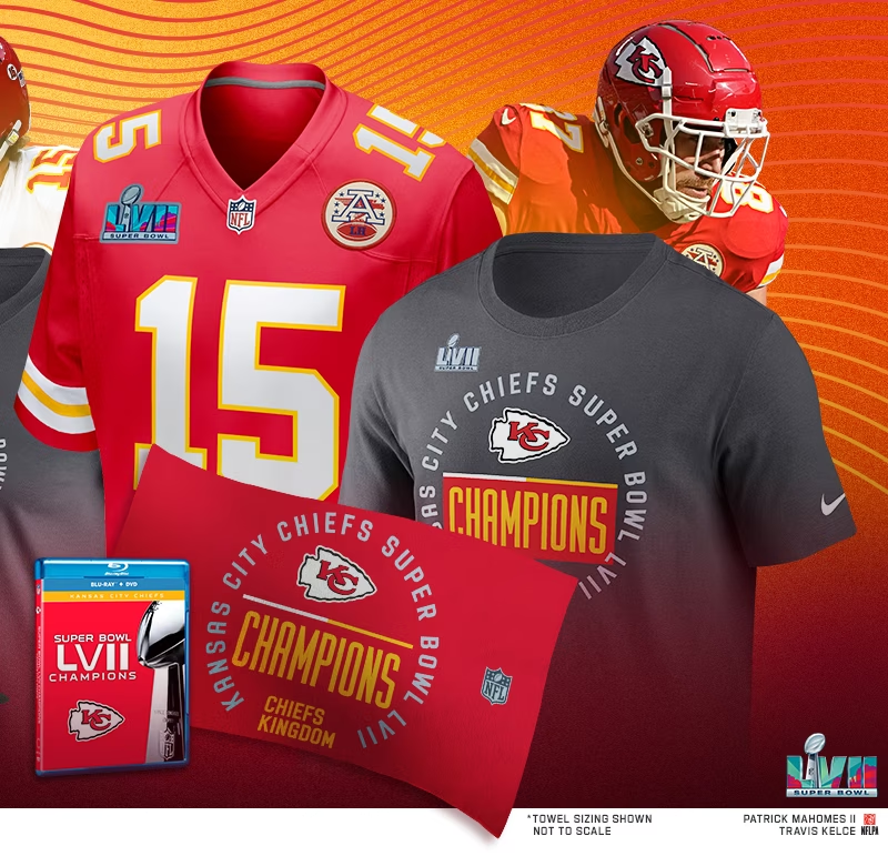 JustFreshKicks on Twitter "Official Chiefs 2023 Super Bowl Champs Gear