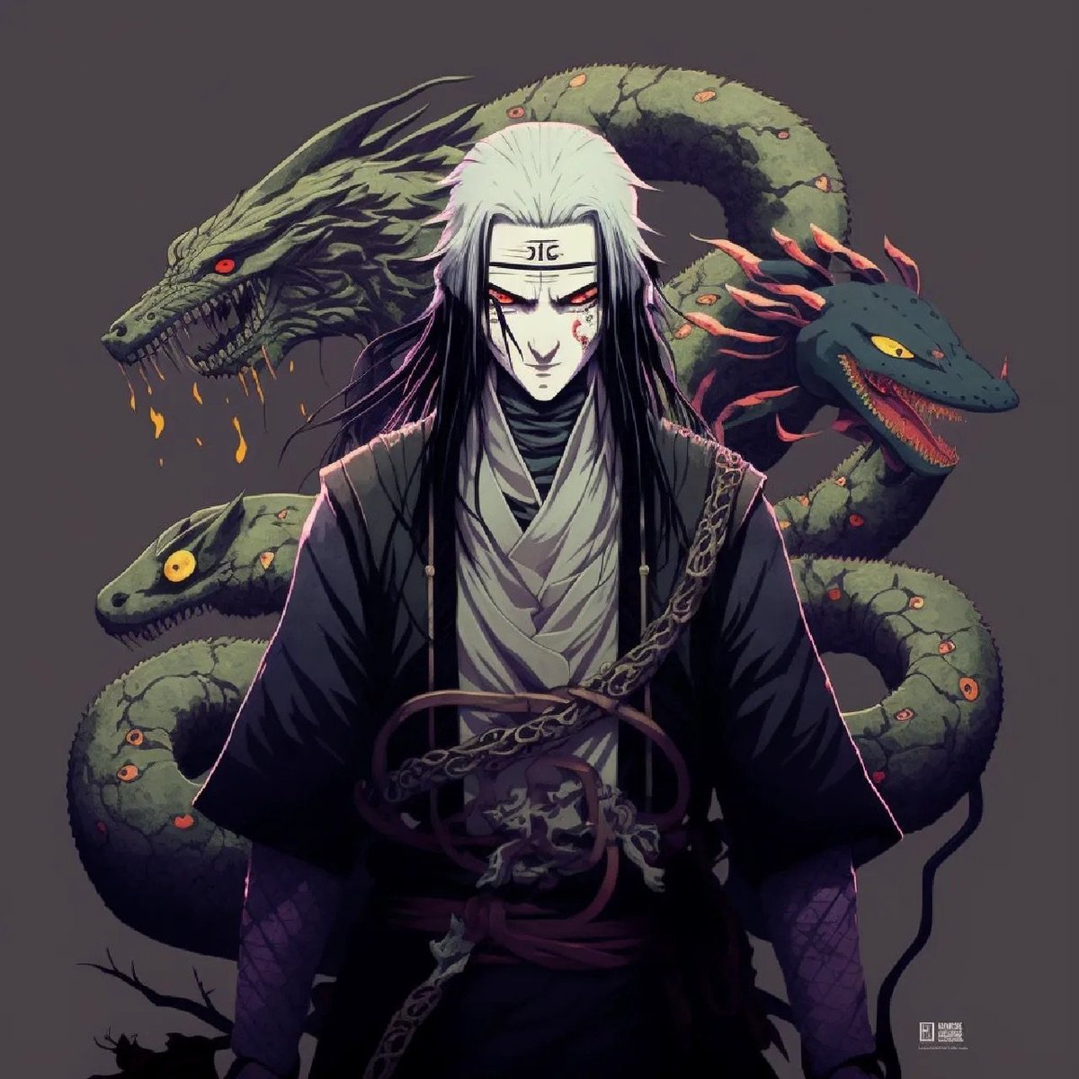 Evan974ysh's tweet photo. 久しぶりにNarutoのAi作品を更新します!今日の主役は『おろちまる』です!
#NARUTO #draftart #naruto  #ナルト #おろちまる #AI実写化 #ai #aiart  #aiマンガ  #aiイラスト化 #aiイラスト  #fypシ #AI #うずまきナルト #かくれんぼ #うちはマダラ #自来也 #うずまきナルト #sign #伝説の三忍 https://t.co/iHp9v0aO1v