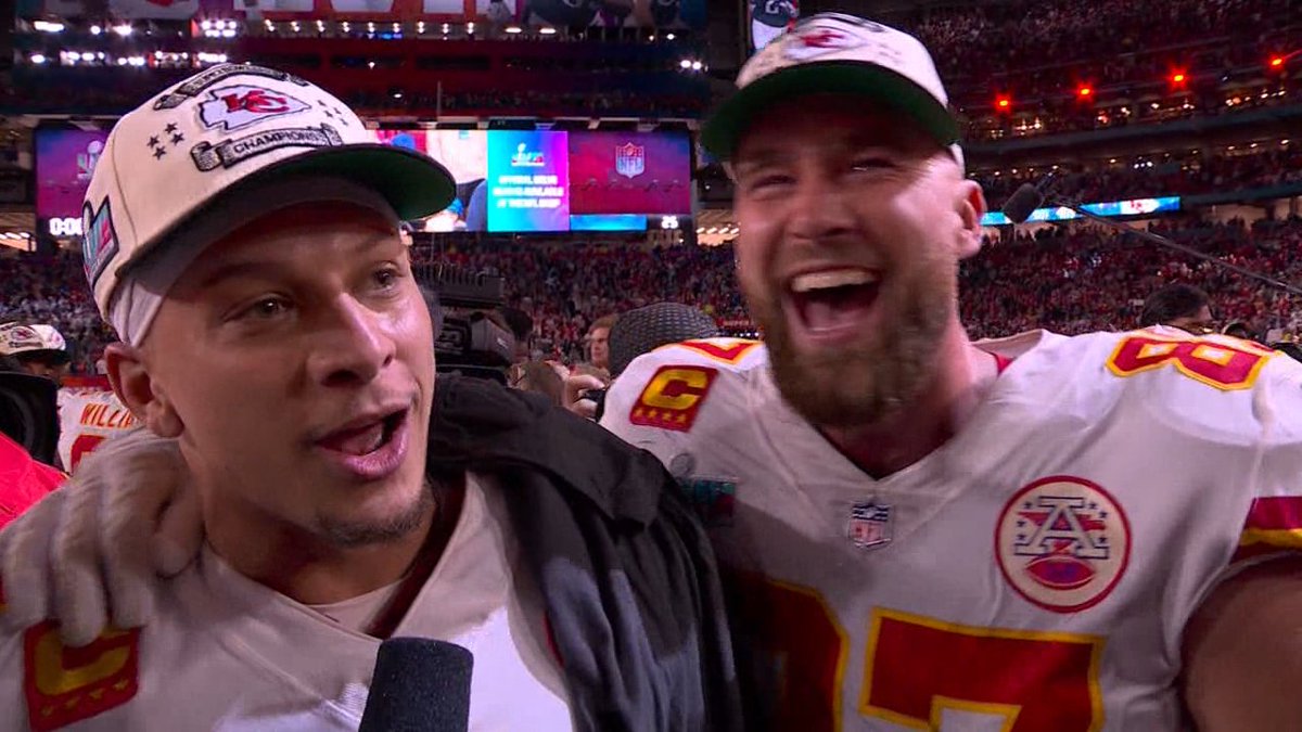 ClayWendler's tweet photo. Two Lombardis. Two MVPs. Two Super Bowl MVPs. Age 27. Patrick Mahomes stands alone in NFL History. https://t.co/895Zs5X2xL